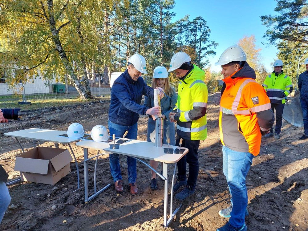 Nurgakivi uuele lasteaia- ja koolihoonele