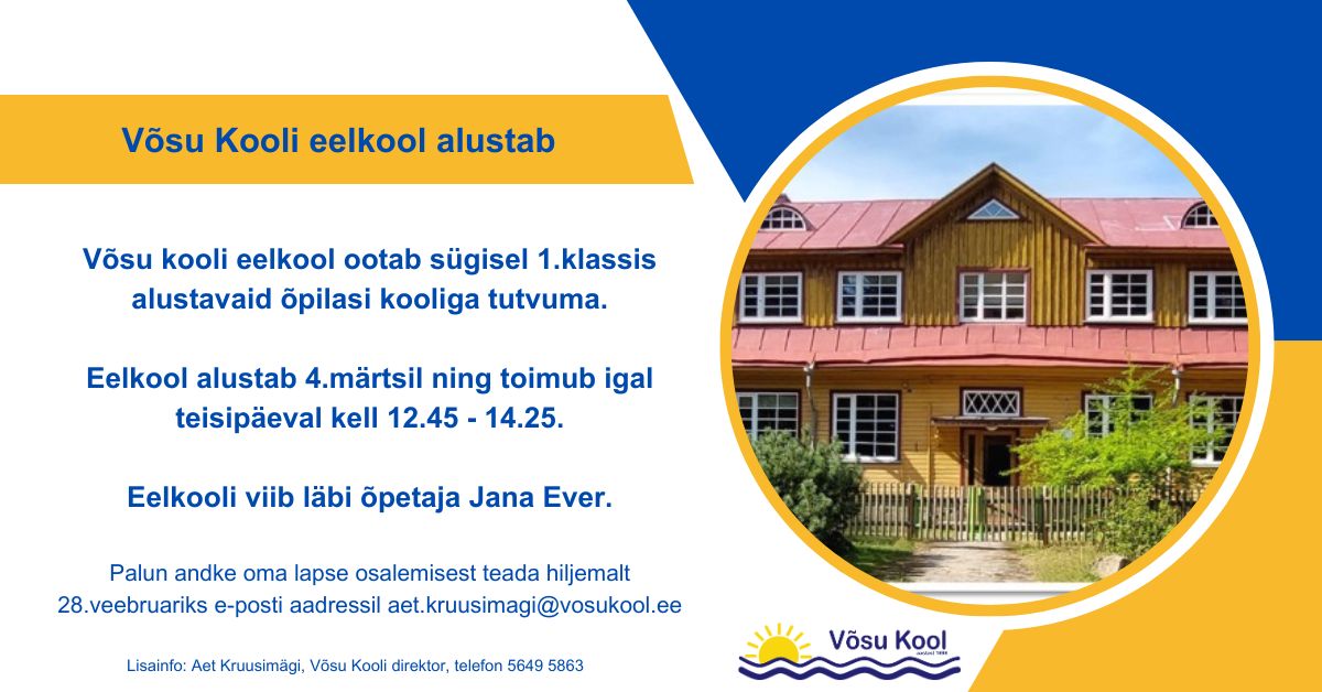 Võsu Kooli eelkool alustab